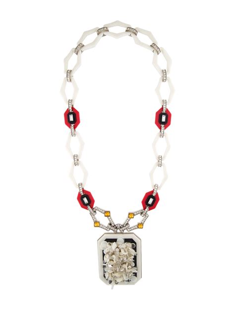 prada plexiglass necklace cheap